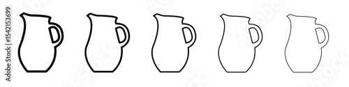 Jug icon Symbol concept for web design.simple line vector icon. logo illustration.