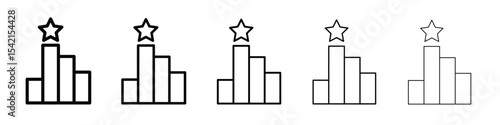 Leaderboard icon Symbol concept for web design.simple line vector icon. logo illustration.