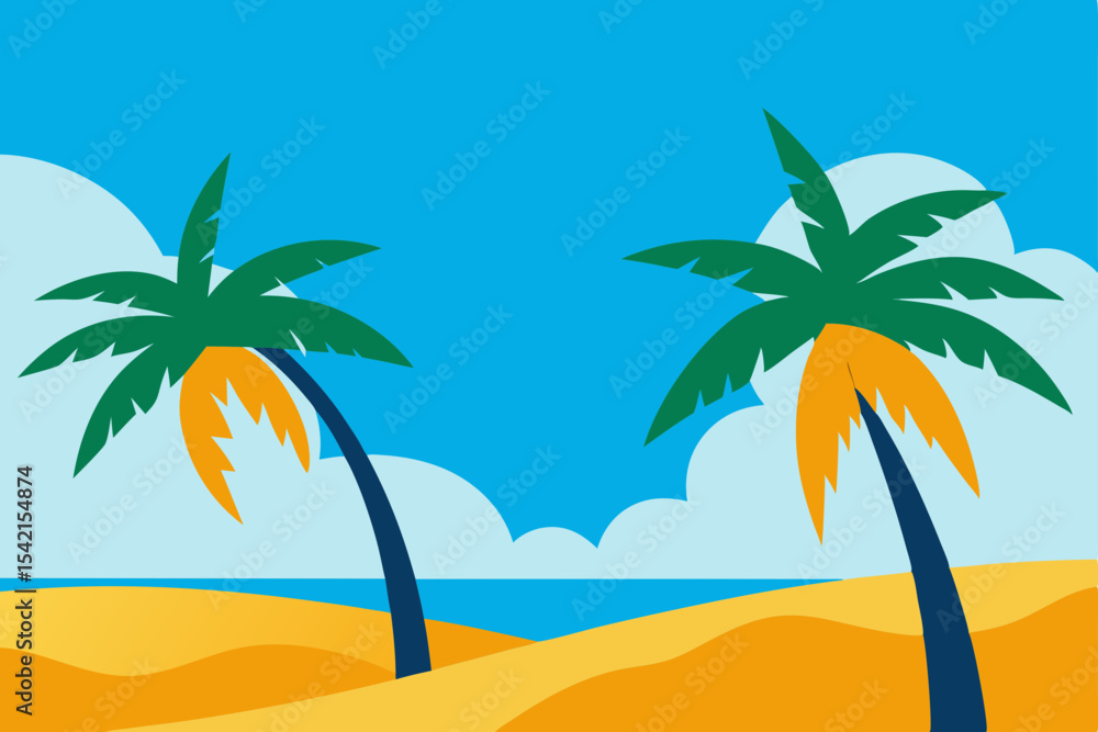 Fototapeta premium palm tree on the beach