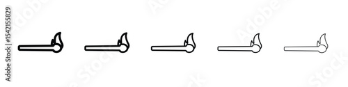 Match fire icon Symbol concept for web design.simple line vector icon. logo illustration.