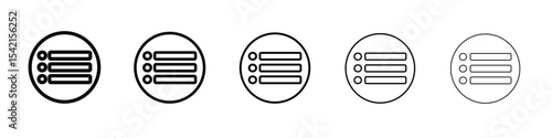 Menu list button icon Symbol concept for web design.simple line vector icon. logo illustration.