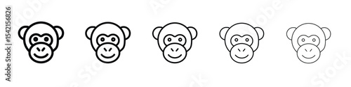 Monkey icon Symbol concept for web design.simple line vector icon. logo illustration.