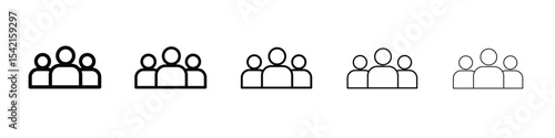 people icon Symbol concept for web design.simple line vector icon. logo illustration.