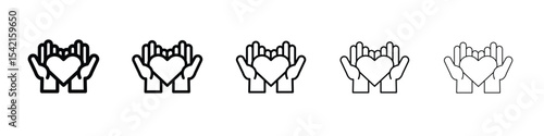 Philanthropy icon Symbol concept for web design.simple line vector icon. logo illustration.