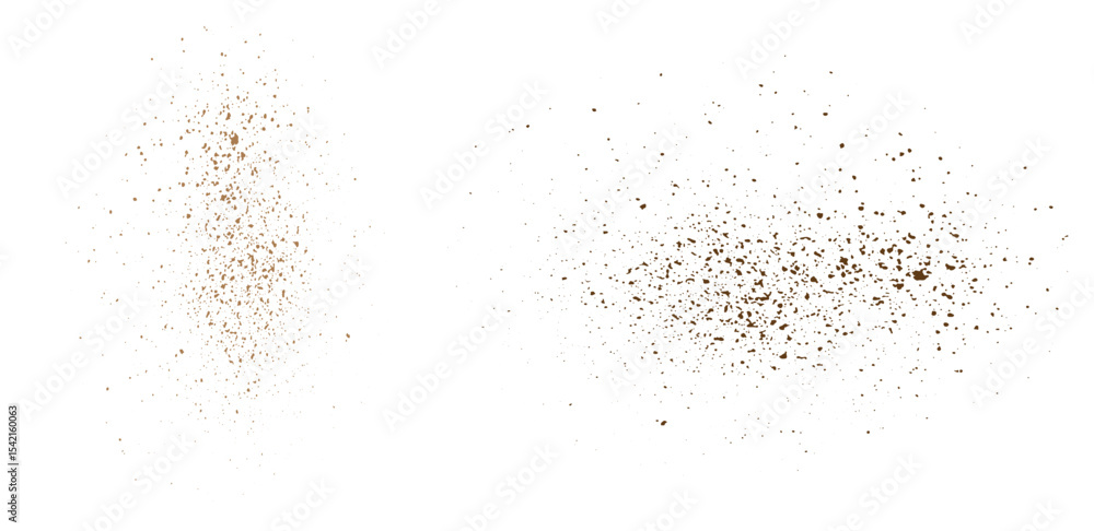 Vector overlay flying cinnamon powder splatter particles grainy grunge texture background illustration Vector overlay flying cinnamon powder splatter particles grainy grunge texture background illustration