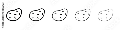 Potato icon Symbol concept for web design.simple line vector icon. logo illustration.