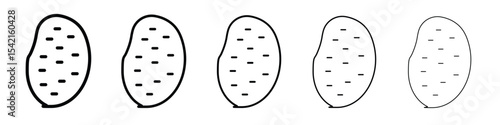 Potato icon Symbol concept for web design.simple line vector icon. logo illustration.
