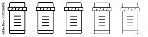 Prescription bottle icon Symbol concept for web design.simple line vector icon. logo illustration.