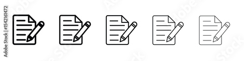 Registration paper icon Symbol concept for web design.simple line vector icon. logo illustration.