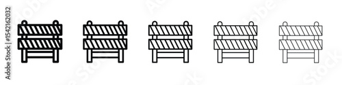 Roadblock icon Symbol concept for web design.simple line vector icon. logo illustration.