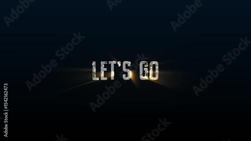 Let's Go Glossy Fire Text Animation – Energetic 4K Motion Graphic Intro