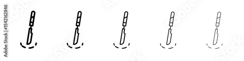 Scalpel icon Symbol concept for web design.simple line vector icon. logo illustration.