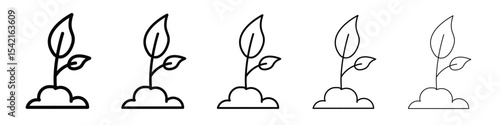 Seedling icon Symbol concept for web design.simple line vector icon. logo illustration.