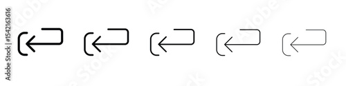 Send back icon Symbol concept for web design.simple line vector icon. logo illustration.