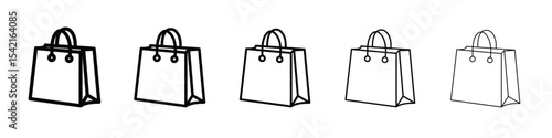 Shopping bag icon Symbol concept for web design.simple line vector icon. logo illustration.