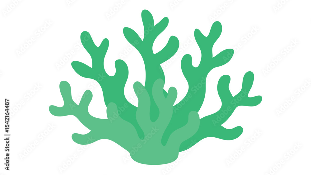 green coral as marine invertebrate vector illustration green coral as marine invertebrate vector illustration