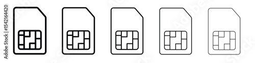 Sim card icon Symbol concept for web design.simple line vector icon. logo illustration.