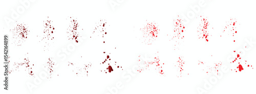 Vector red blood splatter background collection