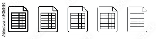 Spreadsheet icon Symbol concept for web design.simple line vector icon. logo illustration.