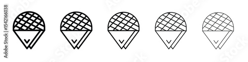 Stroopwafel icon Symbol concept for web design.simple line vector icon. logo illustration.