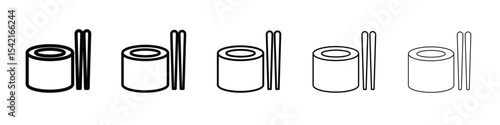 Sushi icon Symbol concept for web design.simple line vector icon. logo illustration.