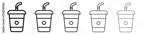 Swoosh Cup icon Symbol concept for web design.simple line vector icon. logo illustration.