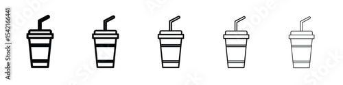 Swoosh Cup icon Symbol concept for web design.simple line vector icon. logo illustration.