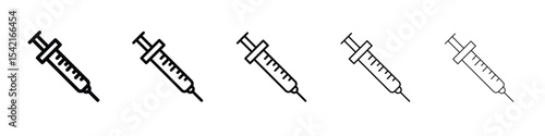 Syringe icon Symbol concept for web design.simple line vector icon. logo illustration.