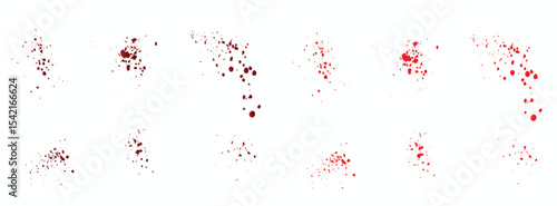 Set of dripping blood splash background