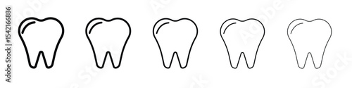 Teeth icon Symbol concept for web design.simple line vector icon. logo illustration.