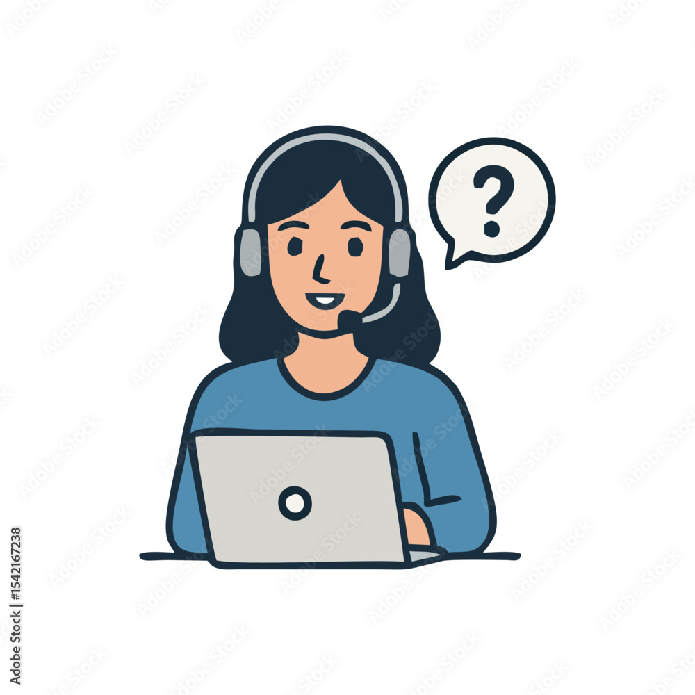 Customer support friendly happy young girl headset operator online hotline chat helpdesk professional remote communication user assistance client relation and digital customer support service solution Customer support friendly happy young girl headset operator online hotline chat helpdesk professional remote communication user assistance client relation and digital customer support service solution