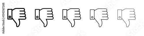 Thumbs down icon Symbol concept for web design.simple line vector icon. logo illustration.