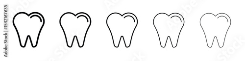 Tooth icon Symbol concept for web design.simple line vector icon. logo illustration.