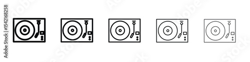 Turntable icon Symbol concept for web design.simple line vector icon. logo illustration.