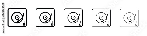 Turntable icon Symbol concept for web design.simple line vector icon. logo illustration.