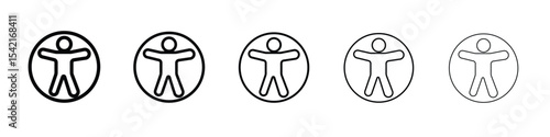 Universal access icon Symbol concept for web design.simple line vector icon. logo illustration.