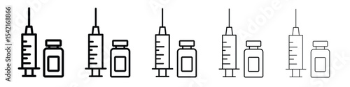 Vaccination icon Symbol concept for web design.simple line vector icon. logo illustration.