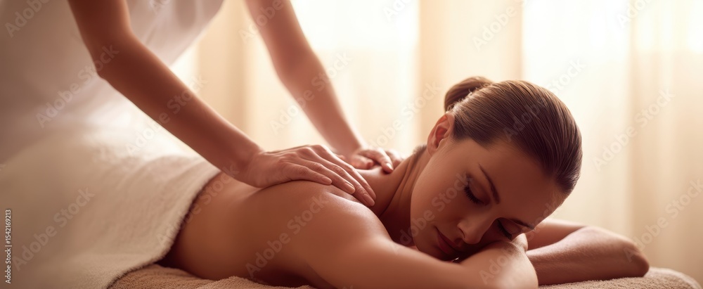 Obraz premium The relaxing massage experience promoting wellness and tranquility for the body and mind.
