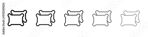 Pillow icon Symbol concept for web design.simple line vector icon. logo illustration.