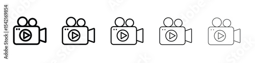 Video icon Symbol concept for web design.simple line vector icon. logo illustration.
