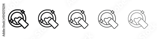 Washing dishes icon Symbol concept for web design.simple line vector icon. logo illustration.