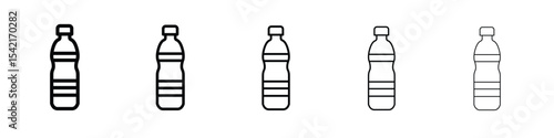 Water bottle icon Symbol concept for web design.simple line vector icon. logo illustration.