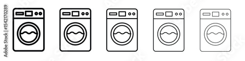 Washing machine icon Symbol concept for web design.simple line vector icon. logo illustration.