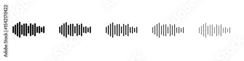 Waveform icon Symbol concept for web design.simple line vector icon. logo illustration.