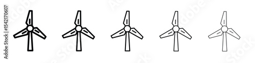 Wind turbine icon Symbol concept for web design.simple line vector icon. logo illustration.