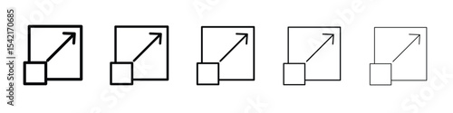 Window Maximize icon Symbol concept for web design.simple line vector icon. logo illustration.