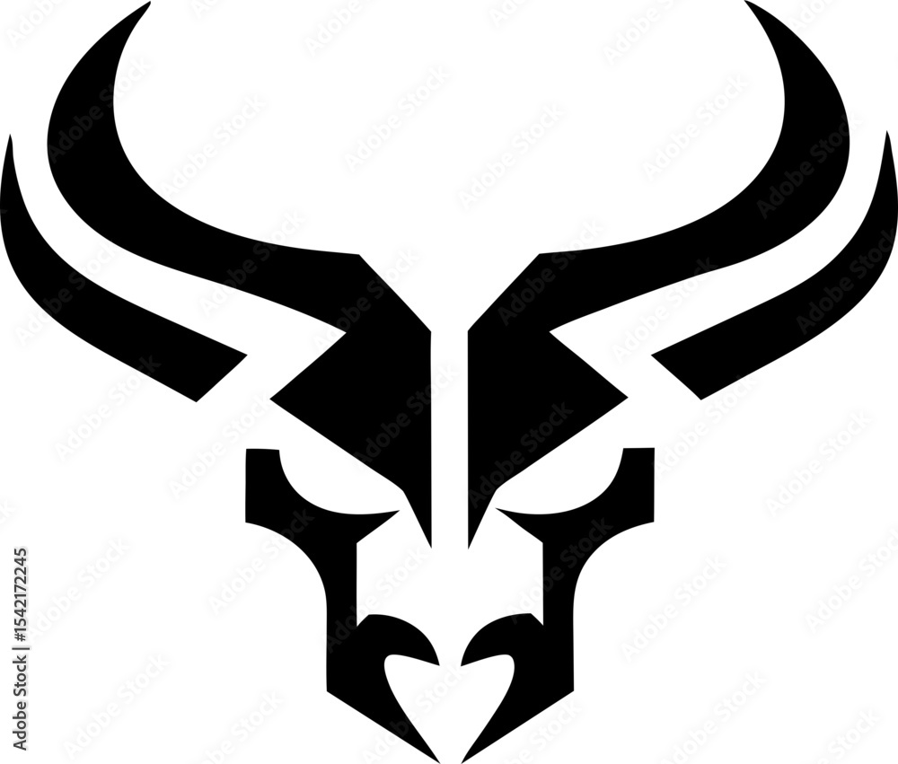 bull head symbol vector, clean lines and modern look, suitable for logos or mascots. bull head symbol vector, clean lines and modern look, suitable for logos or mascots.
