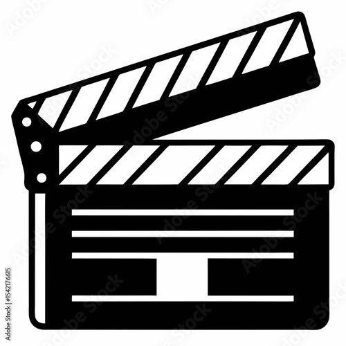 movie clapper board vector