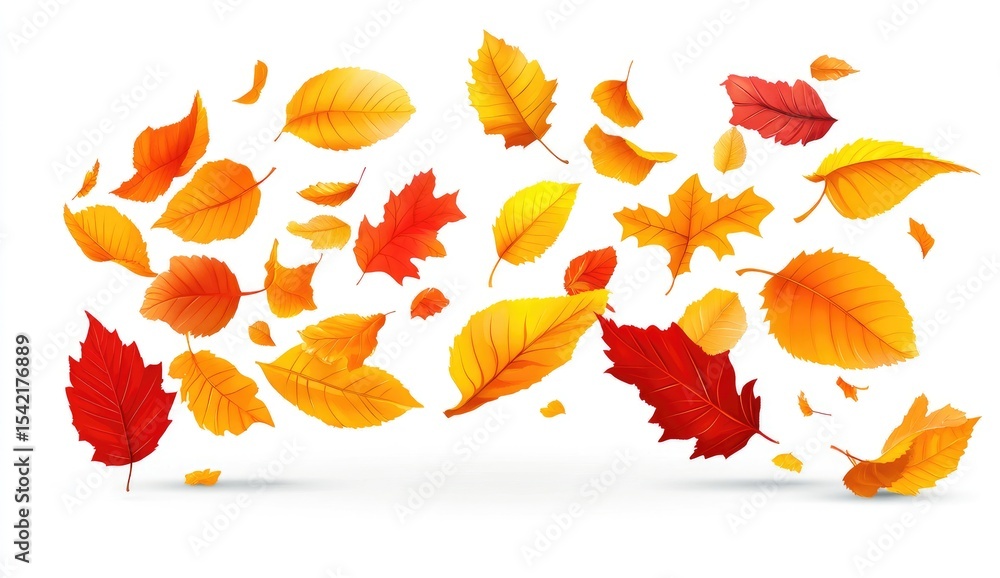 Obraz premium Falling autumn leaves