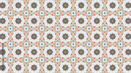 Abstract and geometric Seamless Pattern design suitable for fabric or wrapping paper.